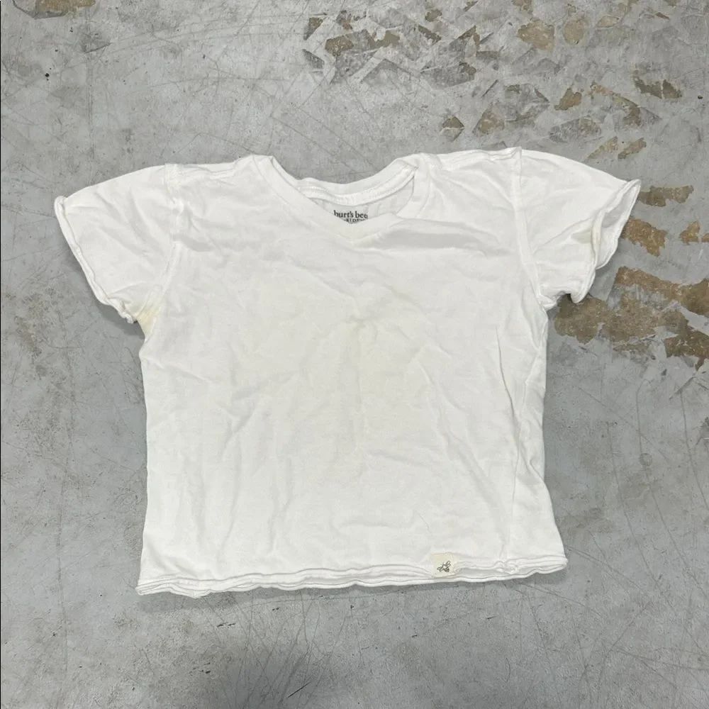Burt's Bees Kids White T-Shirt - Plain White Tee Shirt - 4T